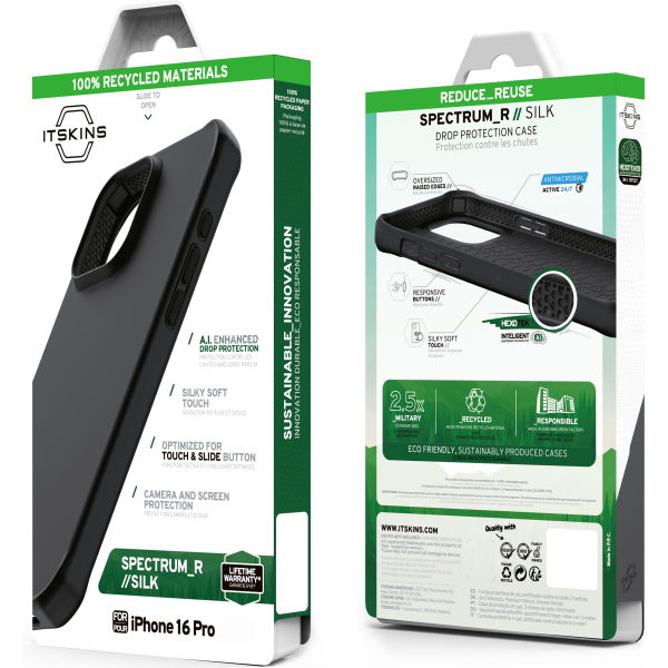 Itskins Level 3 Spectrumsilk_R For Apple Iphone 16 Pro Black - Afbeelding 8