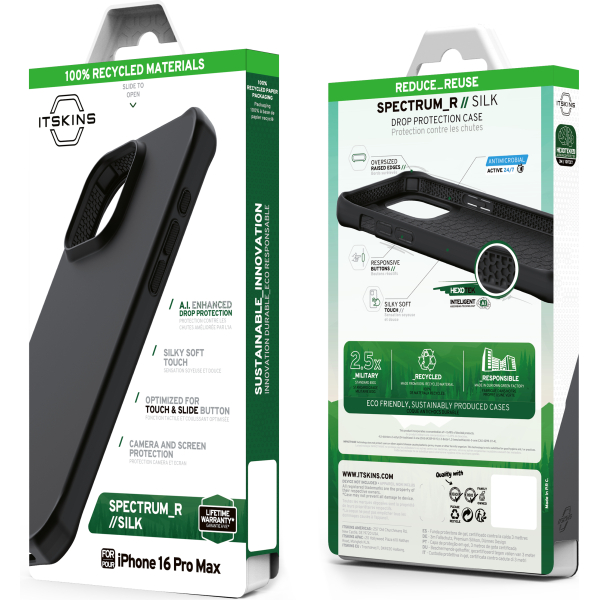 Itskins Level 3 Spectrumsilk_R For Apple Iphone 16 Pro Max Black - Afbeelding 8