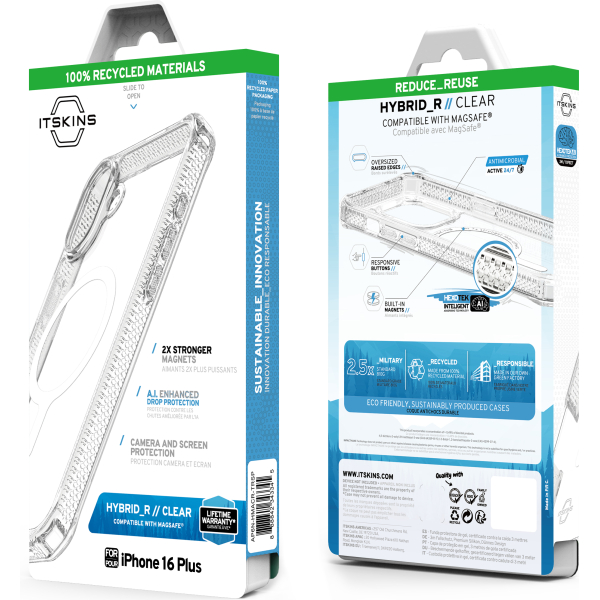 Itskins Level 2 Hybridmagclear_R For Apple Iphone 16 Plus Transparent - Afbeelding 7