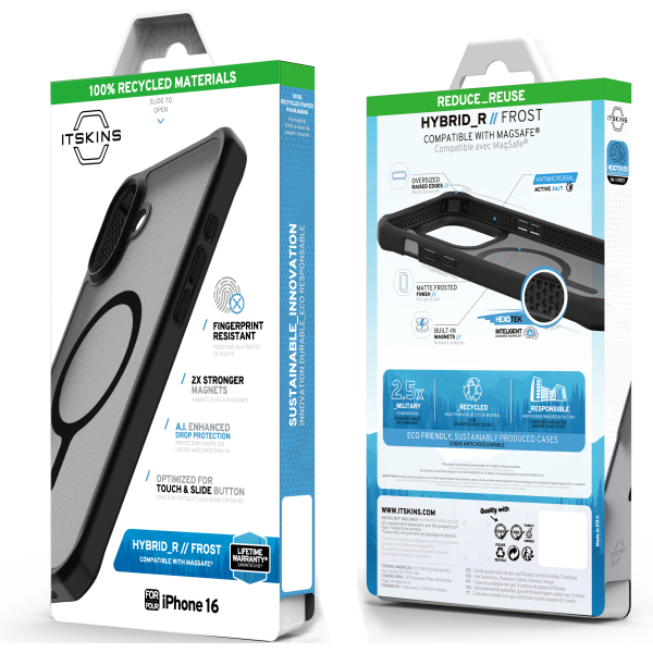 Itskins Level 2 Hybridmagfrost_R For Apple Iphone 16 Black - Afbeelding 7