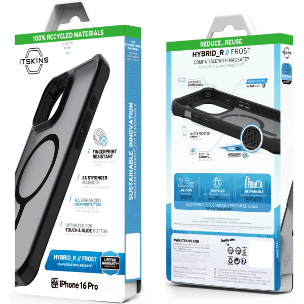 Itskins Level 2 Hybridmagfrost_R For Apple Iphone 16 Pro Black - Afbeelding 7