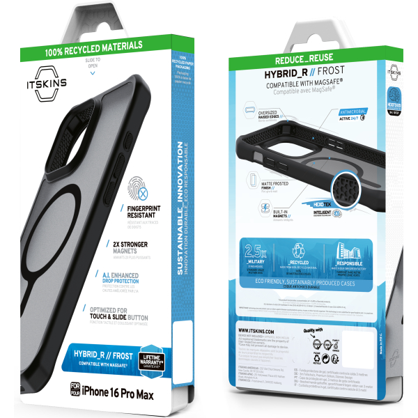 Itskins Level 2 Hybridmagfrost_R For Apple Iphone 16 Pro Max Black - Afbeelding 7