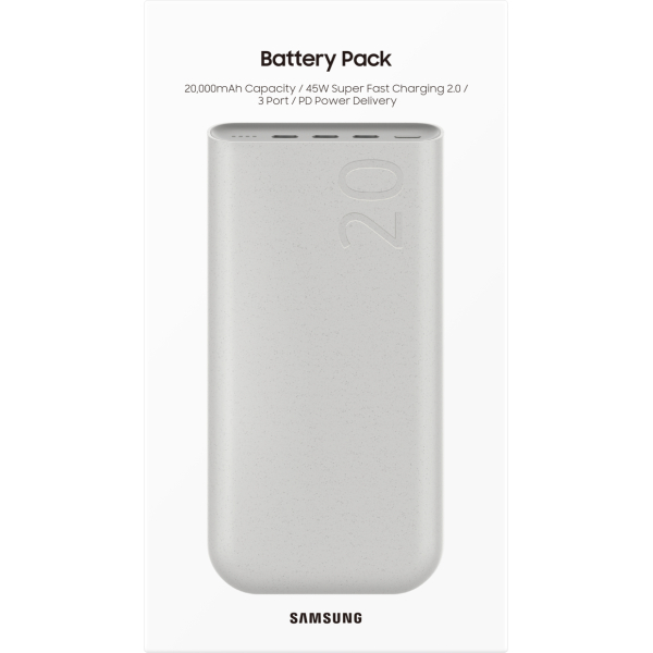 Samsung Eb-P4520Xuegeu Samsung Battery Pack 20.000 Mah 45W Beige - Afbeelding 7