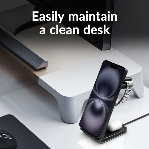 Mobilize 3In1 Aluminium Wireless Charger Station 15W - Afbeelding 4