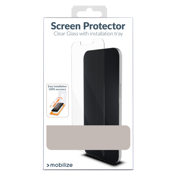 Mobilize Glass Screen Protector With Applicator For Apple Iphone 15 Plus/16 Plus Black Frame - Afbeelding 7