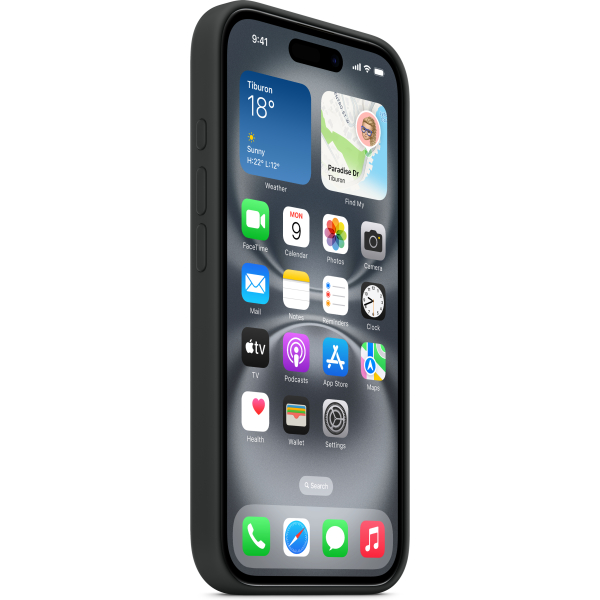 Apple Myy93Zm/A Apple Silicone Case With Magsafe Iphone 16 Plus Black - Afbeelding 2