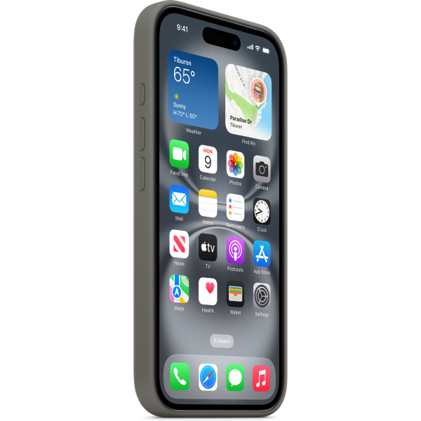 Apple Myyc3Zm/A Apple Silicone Case With Magsafe Iphone 16 Plus Stone Grey - Afbeelding 2