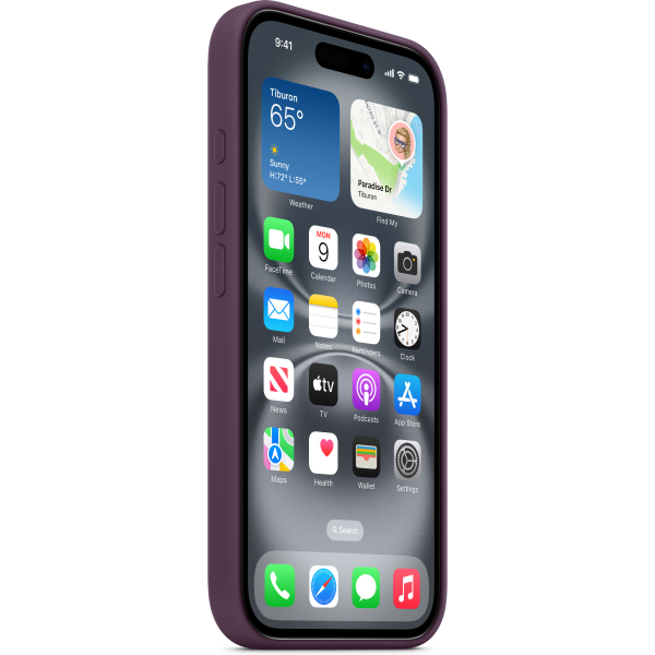 Apple Myy43Zm/A Apple Silicone Case With Magsafe Iphone 16 Plum - Afbeelding 2