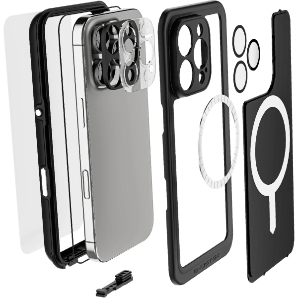 Ghostek Nautical Slim Waterproof Magsafe Case Apple Iphone 16 Pro Black - Afbeelding 8