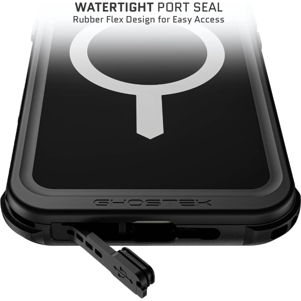Ghostek Nautical Waterproof Magsafe Case + Belt Swivel Holster Apple Iphone 16 Plus Black - Afbeelding 9