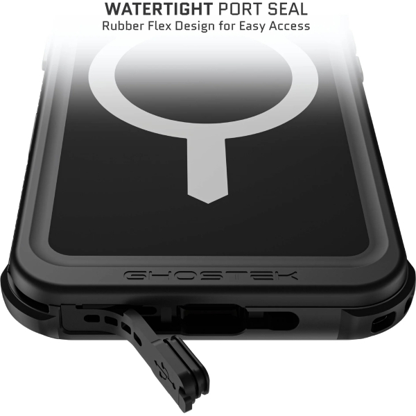 Ghostek Nautical Waterproof Magsafe Case + Belt Swivel Holster Apple Iphone 16 Pro Black - Afbeelding 10