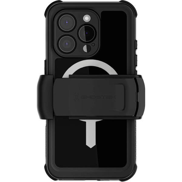 Ghostek Nautical Waterproof Magsafe Case + Belt Swivel Holster Apple Iphone 16 Pro Black - Afbeelding 2