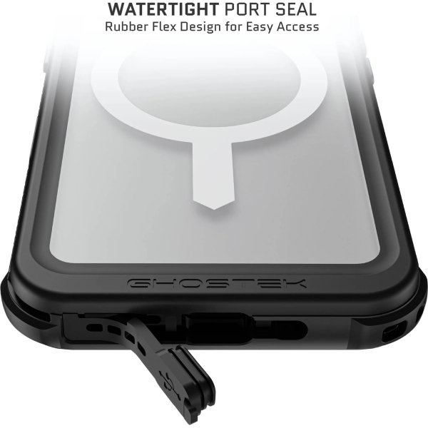 Ghostek Nautical Waterproof Magsafe Case + Belt Swivel Holster Apple Iphone 16 Clear - Afbeelding 10
