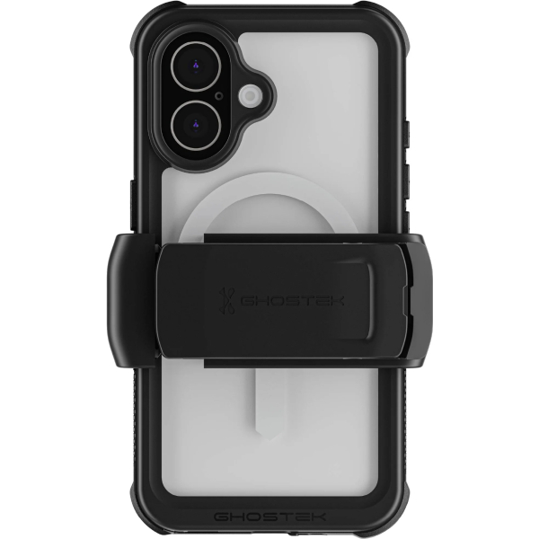 Ghostek Nautical Waterproof Magsafe Case + Belt Swivel Holster Apple Iphone 16 Clear - Afbeelding 2