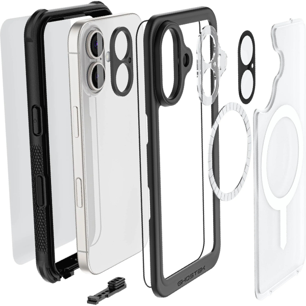 Ghostek Nautical Waterproof Magsafe Case + Belt Swivel Holster Apple Iphone 16 Clear - Afbeelding 9