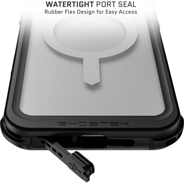 Ghostek Nautical Waterproof Magsafe Case + Belt Swivel Holster Apple Iphone 16 Plus Clear - Afbeelding 10