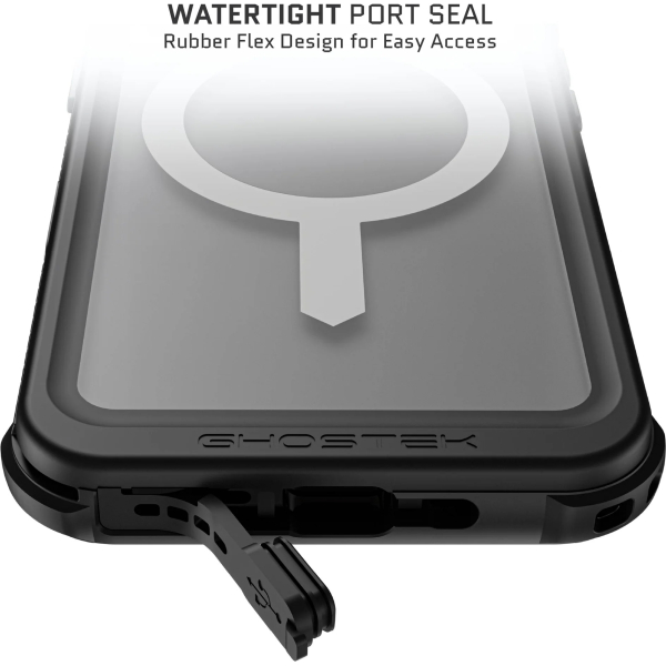 Ghostek Nautical Waterproof Magsafe Case + Belt Swivel Holster Apple Iphone 16 Pro Clear - Afbeelding 10