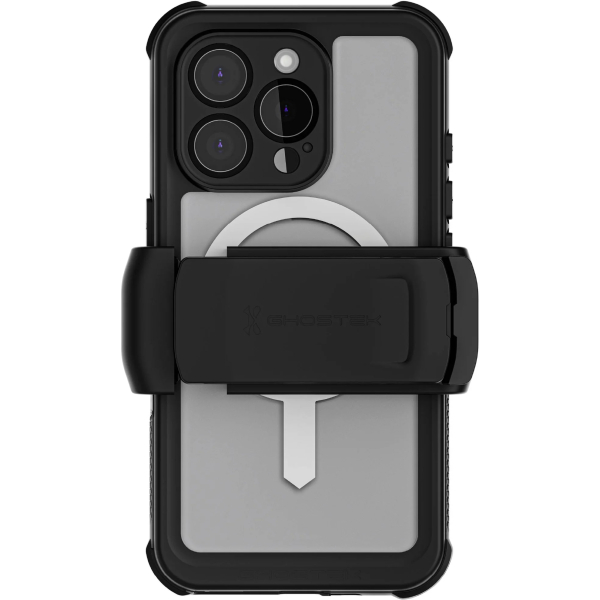Ghostek Nautical Waterproof Magsafe Case + Belt Swivel Holster Apple Iphone 16 Pro Clear - Afbeelding 2