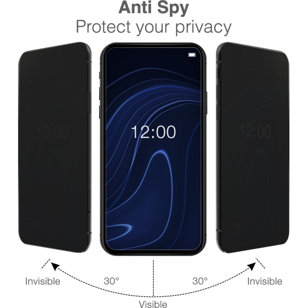 Mobilize Privacy Glass Screen Protector - Black Frame - For Samsung Galaxy S25+ 5G - Afbeelding 2