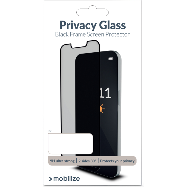 Mobilize Privacy Glass Screen Protector - Black Frame - For Samsung Galaxy S25+ 5G - Afbeelding 4