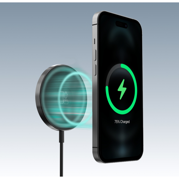 Mobilize 3In1 Magnetic Wireless Charger Magsafe Compatible 15W Black - Afbeelding 2