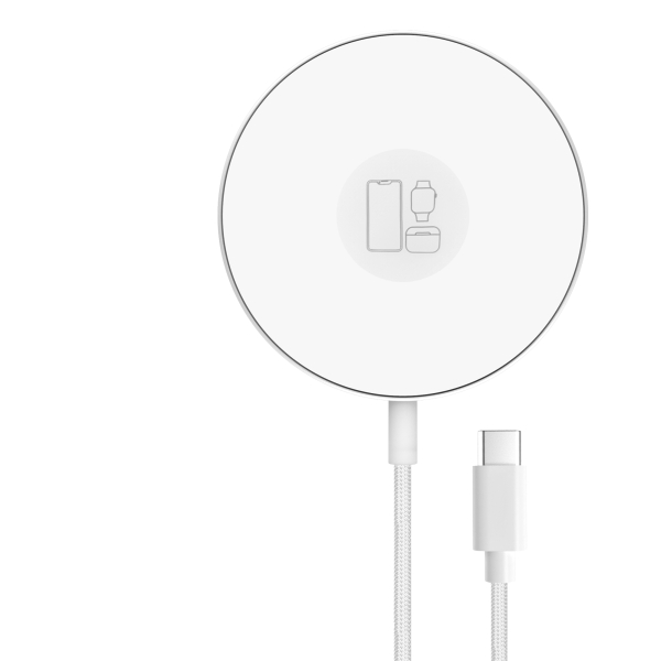 Mobilize 3In1 Magnetic Wireless Charger Magsafe Compatible 15W White - Afbeelding 6