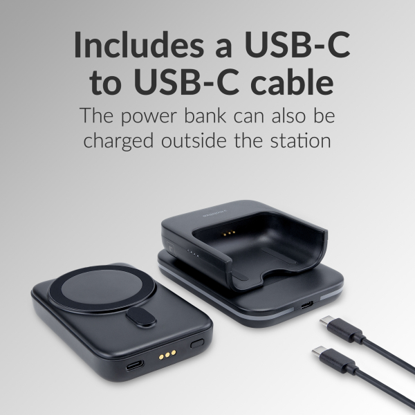 Mobilize 4In1 Wireless Charger Station With Detachable Power Bank 5000Mah Black - Afbeelding 7