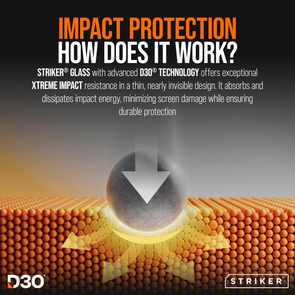 Striker D3O Xtreme Impact Glass Screen Protector - Black Frame - Samsung Galaxy S24 Ultra 5G - Afbeelding 6