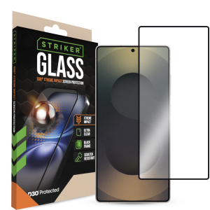 Striker D3O Xtreme Impact Glass Screen Protector - Black Frame - Samsung Galaxy S25 Ultra 5G