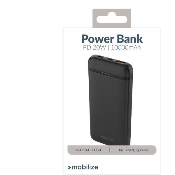 Mobilize Power Bank 10000Mah Pd 20W Black - Afbeelding 10