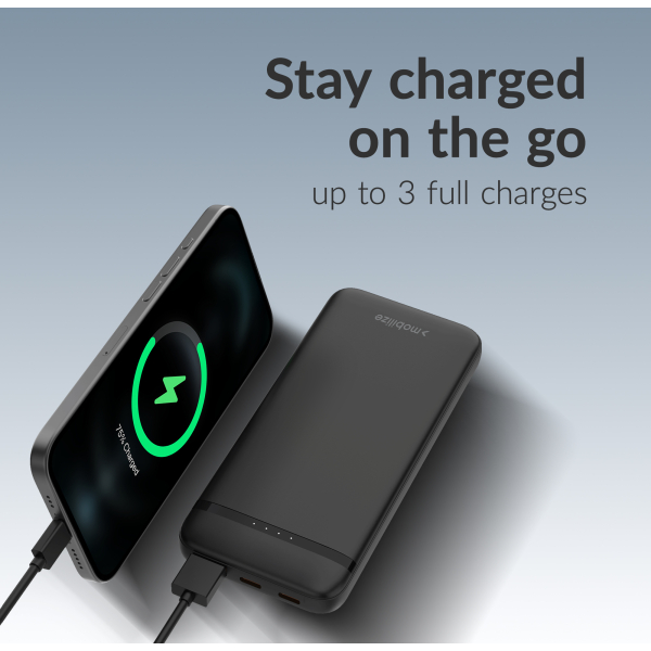 Mobilize Power Bank 10000Mah Pd 20W Black - Afbeelding 3
