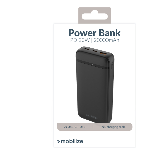 Mobilize Power Bank 20000Mah Pd 20W Black - Afbeelding 10