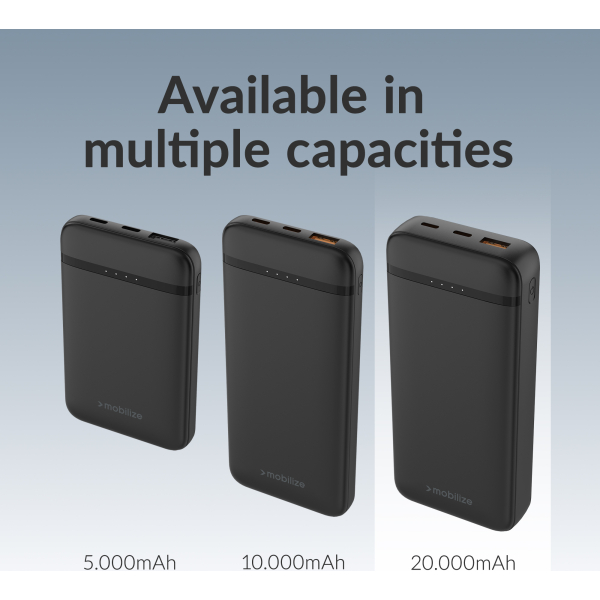 Mobilize Power Bank 20000Mah Pd 20W Black - Afbeelding 9