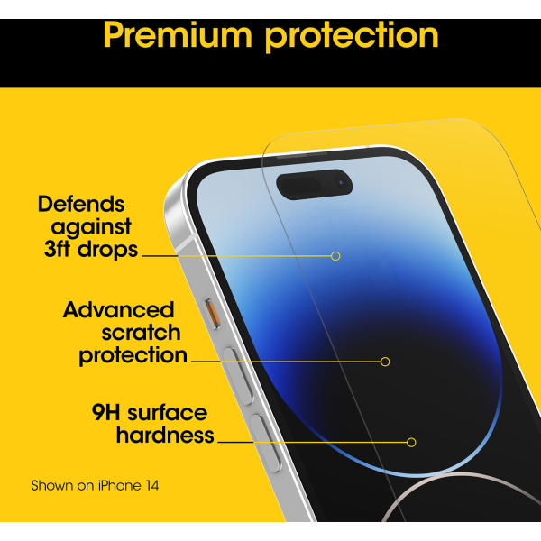 Otterbox Premium Glass Screen Protector Apple Iphone 15 Plus Clear - Afbeelding 4