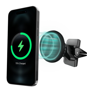 Mobilize Wireless Magsafe Compatible Car Holder/Charger 5W/7.5W/10W/15W Black