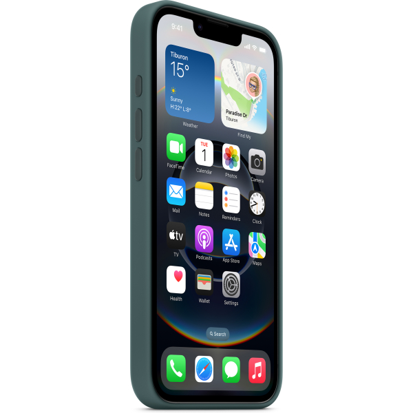 Apple Md3X4Zm/A Apple Silicone Case Iphone 16E Lake Green - Afbeelding 3