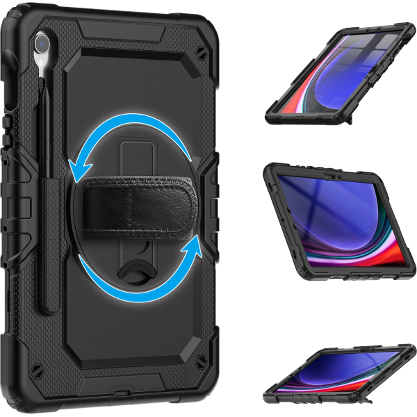 Xccess Survivor All-Round Case Samsung Galaxy Tab S10 Fe+ 13.1 Black (Screenless) - Afbeelding 3