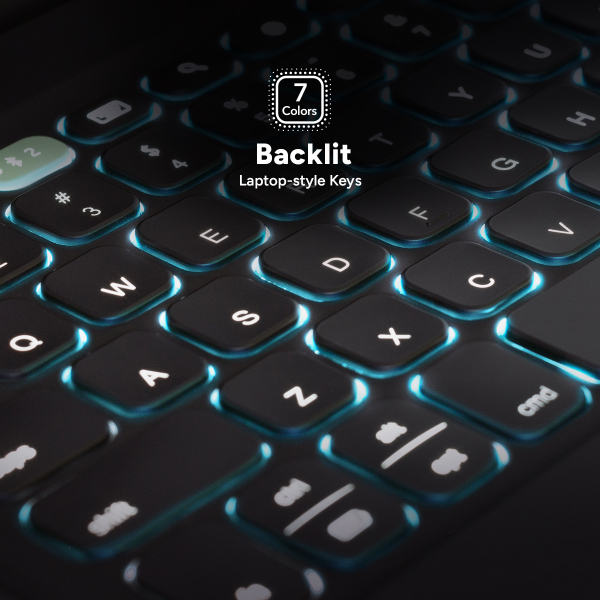 Zagg Pro Keys 2 Bluetooth Keyboard Case For Apple Ipad Air 10.9 (2020/2022)/Air 11 (2024/2025) Qwerty Black - Afbeelding 4