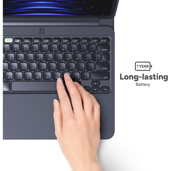 Zagg Pro Keys 2 Bluetooth Keyboard Case For Apple Ipad Air 10.9 (2020/2022)/Air 11 (2024/2025) Qwerty Black - Afbeelding 6