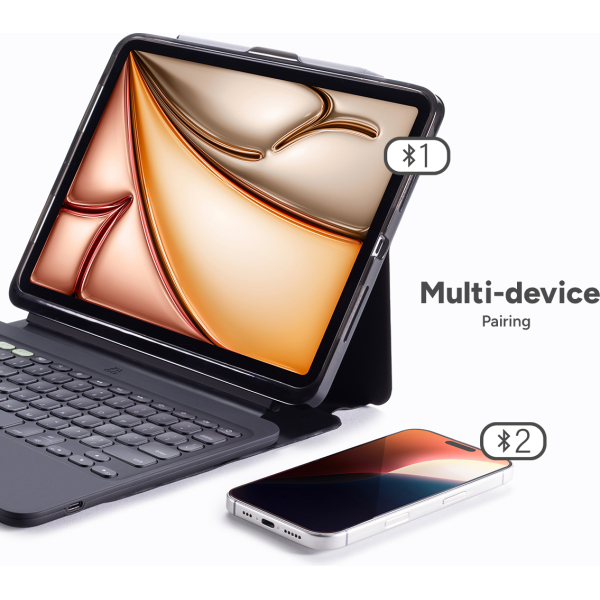 Zagg Pro Keys 2 Bluetooth Keyboard Case For Apple Ipad Air 13 (2024/2025) Qwerty Black - Afbeelding 7
