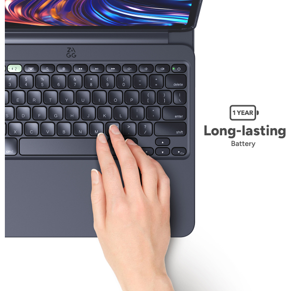 Zagg Pro Keys 2 Bluetooth Keyboard Case For Apple Ipad Pro 13 (2025) Qwerty Black - Afbeelding 6