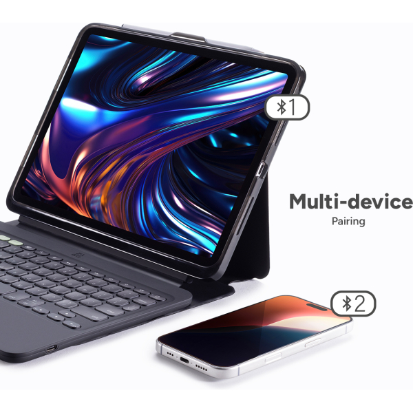 Zagg Pro Keys 2 Bluetooth Keyboard Case For Apple Ipad Pro 13 (2025) Qwerty Black - Afbeelding 7