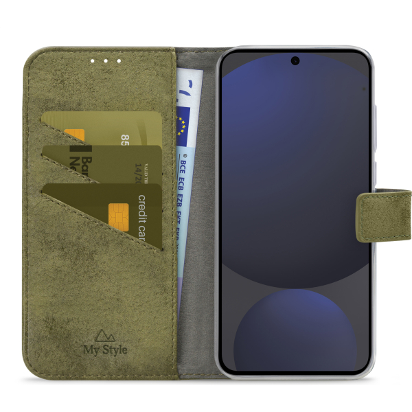 My Style Flex Wallet For Samsung Galaxy S24 Fe 5G Olive - Afbeelding 3