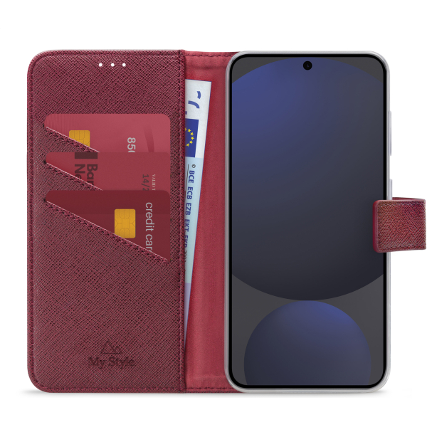 My Style Flex Wallet For Samsung Galaxy S24 Fe 5G Bordeaux - Afbeelding 3