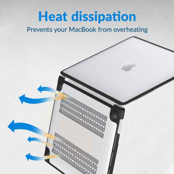 Mobilize Protection Cover For Apple Macbook Air 15Inch (2023/2024) Transparent Black - Afbeelding 5