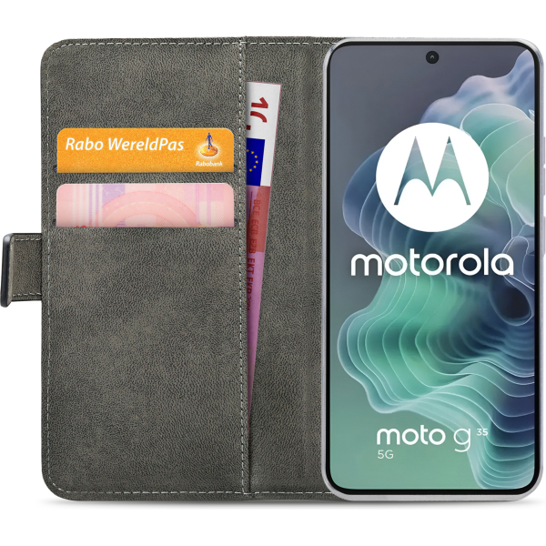 Mobilize Classic Gelly Wallet Book Case Motorola Moto G35 Black - Afbeelding 4