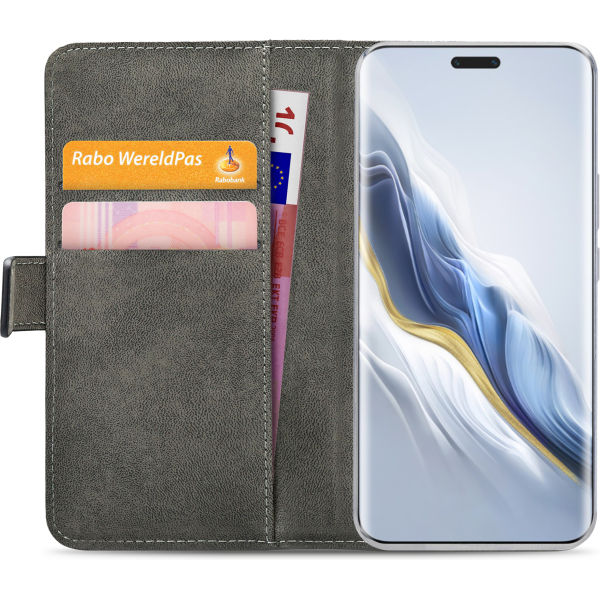 Mobilize Classic Gelly Wallet Book Case Honor Magic6 Pro Black - Afbeelding 4