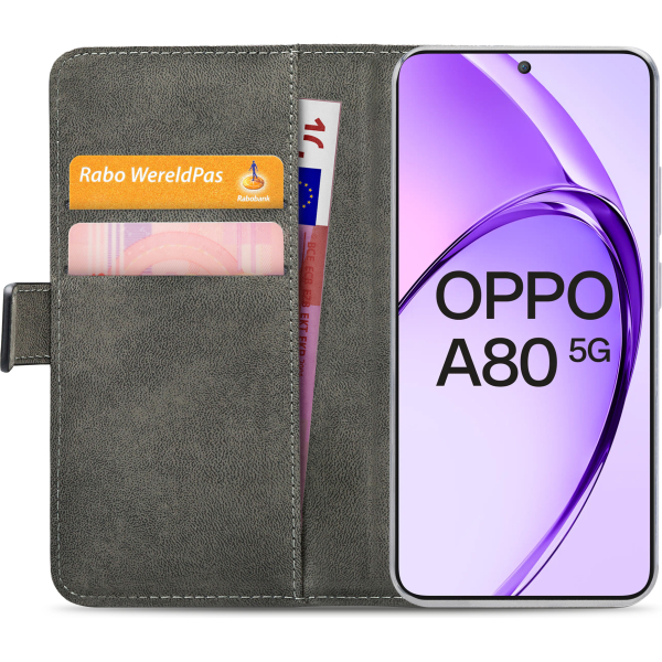 Mobilize Classic Gelly Wallet Book Case Oppo A80 5G Black - Afbeelding 4