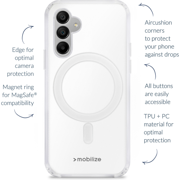 Mobilize Magsafe Compatible Naked Protection Case For Samsung Galaxy A16 4G/5G Clear - Afbeelding 3