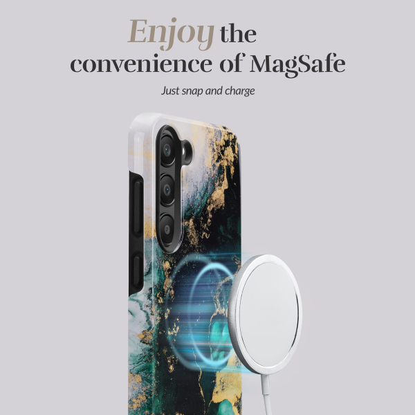 Mio By Mobilize Mio Green Marble Magsafe Compatible For Samsung S25+ 5G - Afbeelding 3